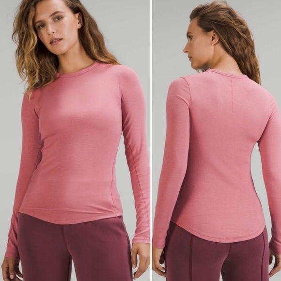 lululemon athletica Tops - Lululemon Hold Tight Long Sleeve Top, in Brier Rose, size 4 NWT